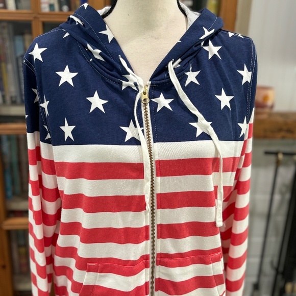 Old Navy Stars and Stripes Hoodie Jacket - Picture 1 of 6